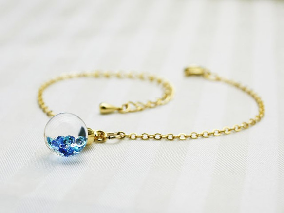 Bijou glass Ball Bracelet 藍色系 第1張的照片