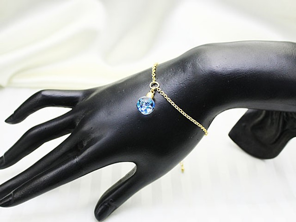 Bijou glass Ball Bracelet 藍色系 第2張的照片
