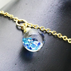Bijou glass Ball Bracelet 藍色系 第3張的照片