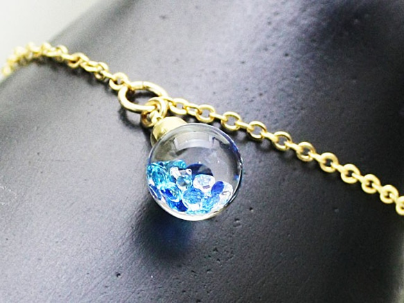 Bijou glass Ball Bracelet 藍色系 第3張的照片