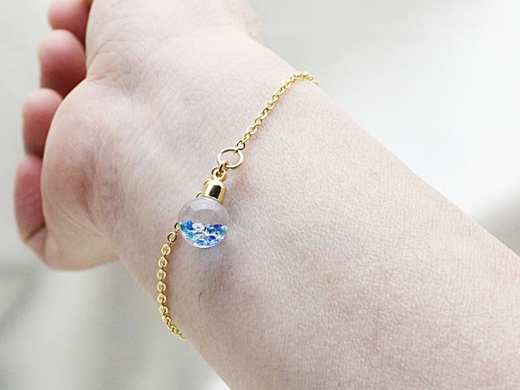 Bijou glass Ball Bracelet 藍色系 第4張的照片