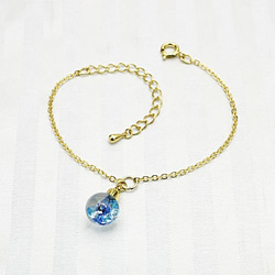 Bijou glass Ball Bracelet ブルー系カラー 5枚目の画像