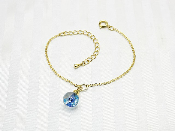 Bijou glass Ball Bracelet ブルー系カラー 5枚目の画像