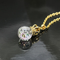 Bijou glass ball Gold Crown S Pendant ライトストーンカラー 3枚目の画像