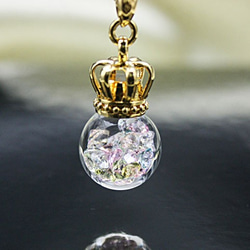 Bijou glass ball Gold Crown S Pendant 淺寶石色 第5張的照片