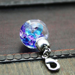 新作Bijou glass Ball Pendant L 冰藍系紫色 第5張的照片