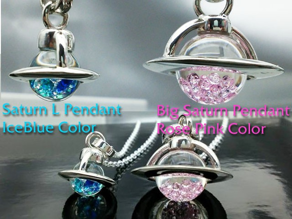 PX-G Silver Saturn L Pendant　Blue・IceBlue Color　～大溪地之海～ 第5張的照片