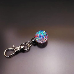 Bijou玻璃球L文胸頭鑰匙扣Clear Stone Opal＆Opal Powder 第2張的照片