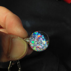 Bijou玻璃球L文胸頭鑰匙扣Clear Stone Opal＆Opal Powder 第5張的照片