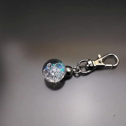 珠寶玻璃球L胸罩頭鑰匙扣透明石蛋白石粉 第2張的照片