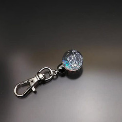 珠寶玻璃球L胸罩頭鑰匙扣透明石蛋白石粉 第4張的照片