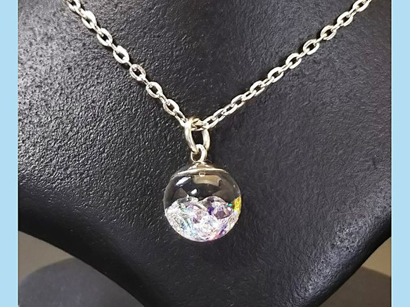 Bijou glass Ball Pendant 藍・紫・粉紅・冰藍色 第2張的照片