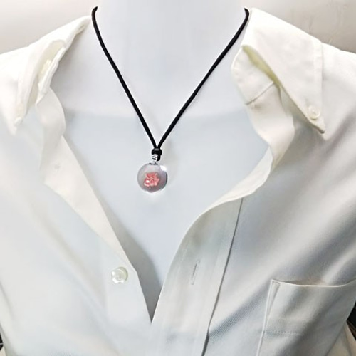 【希望者のみラッピング無料】 ガラスの中に咲いた花 フラワー グラスペンダント 母の日 ネックレス・ペンダント