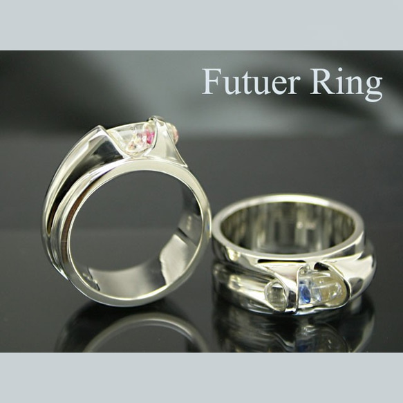 未来をデザインしたサイバーリング Silver Future Ring 　送料無料 1枚目の画像