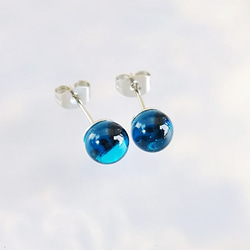 深海原石和耳環海藍寶石藍色耳環和吊墜套裝 第8張的照片