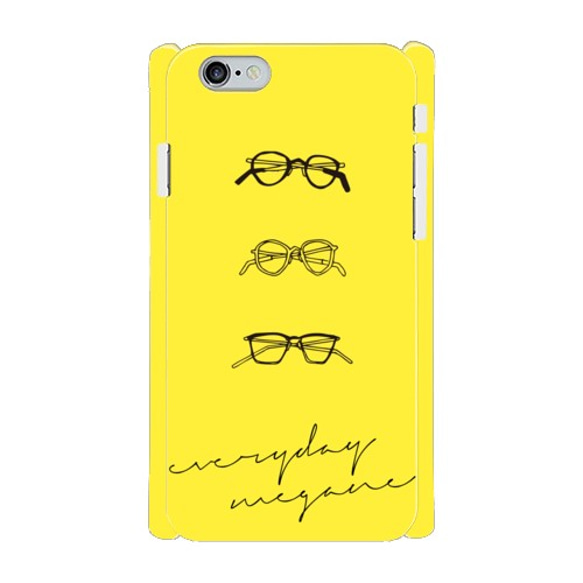 { everyday megane } THREE スマホケース iPhone6/6s 黄色 YELLOW 1枚目の画像