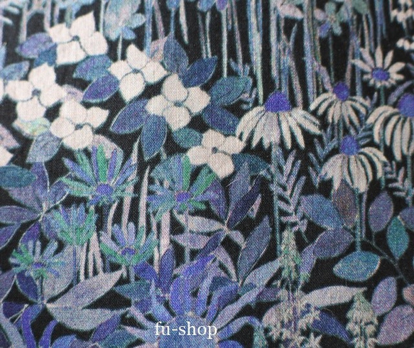 ブックカバー　文庫本サイズ　リバティ　ブルー花柄 4枚目の画像