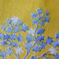 ブックカバー　文庫本サイズ　カラシ色　花柄 4枚目の画像