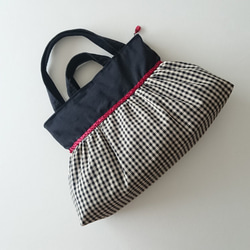 gingham check balloon 2way bag 1枚目の画像