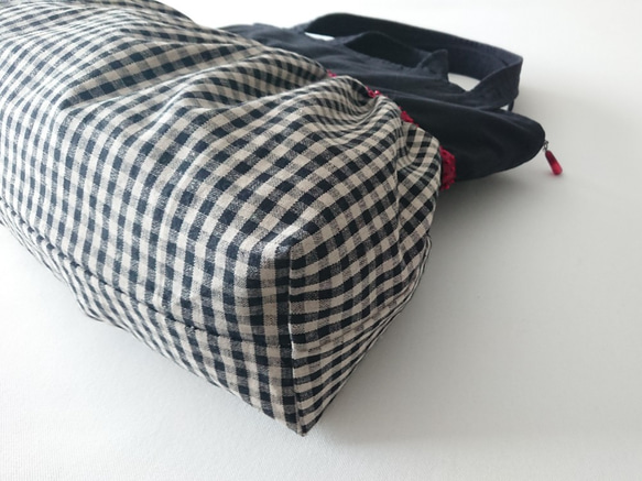 gingham check balloon 2way bag 7枚目の画像