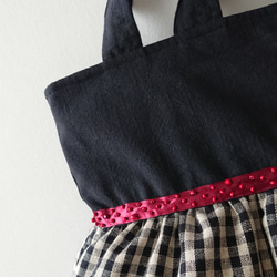 gingham check balloon 2way bag 9枚目の画像