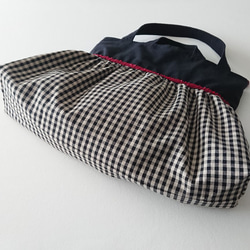 gingham check balloon 2way bag 6枚目の画像