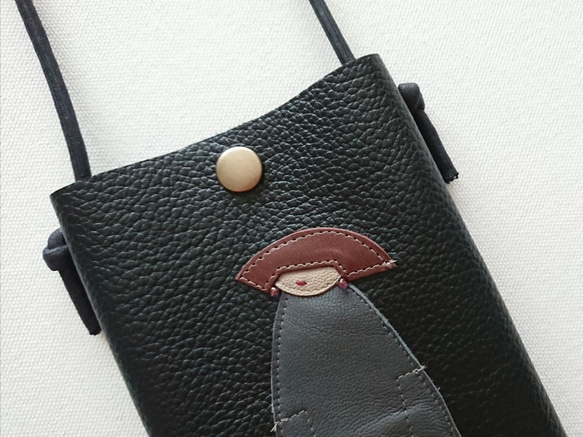 annco leather mobile case [black] 5枚目の画像