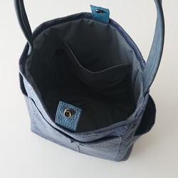 annco emboss leather onehandle bag (blue) 9枚目の画像