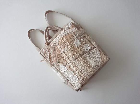 beige random ribbon daypack 4枚目の画像