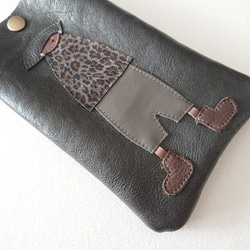 annco leather mobile case [dark gray] 2枚目の画像