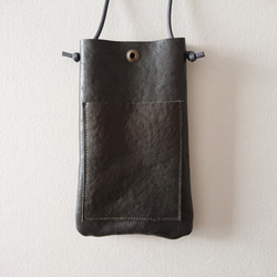 annco leather mobile case [dark gray] 3枚目の画像