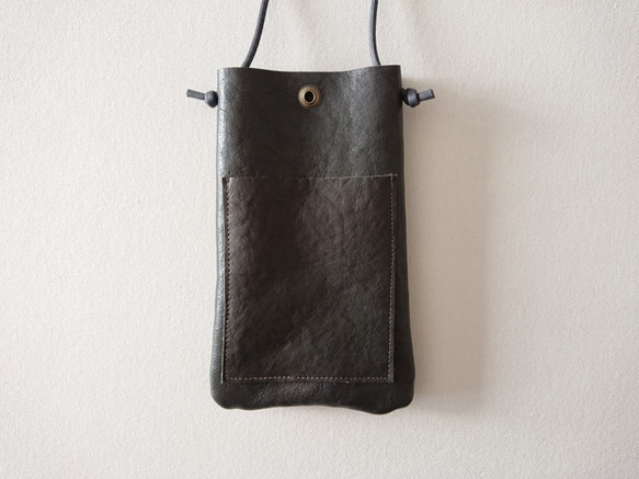 annco leather mobile case [dark gray] 3枚目の画像