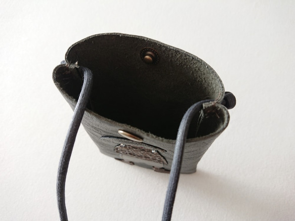annco leather mobile case [dark gray] 4枚目の画像
