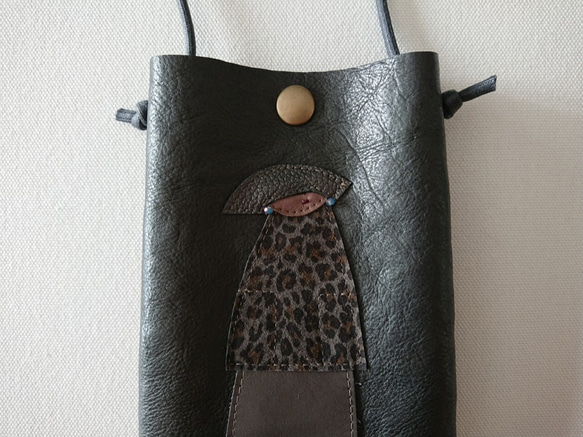 annco leather mobile case [dark gray] 5枚目の画像
