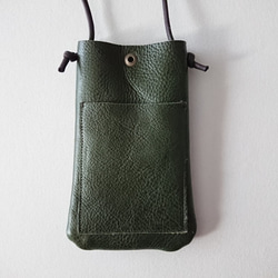 annco leather mobile case [moss green] 2枚目の画像