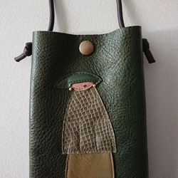 annco leather mobile case [moss green] 4枚目の画像
