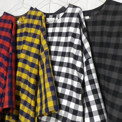 ブロックチェック【白×黒】ネル☆ワンピース 7枚目の画像