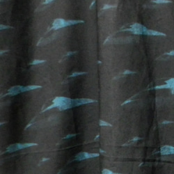 UFO☆円盤柄☆ブラック【コットン】ワンピース☆七分袖 3枚目の画像