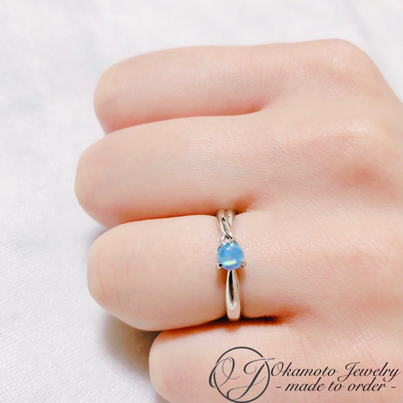 Opal Ring (ピンキーリング可能) 2枚目の画像