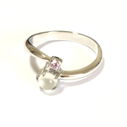 moonstone crystal ring.(ピンキーリング可) 8枚目の画像