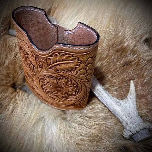 スキットル カービングレザーカバー その他ケース Roman handmade