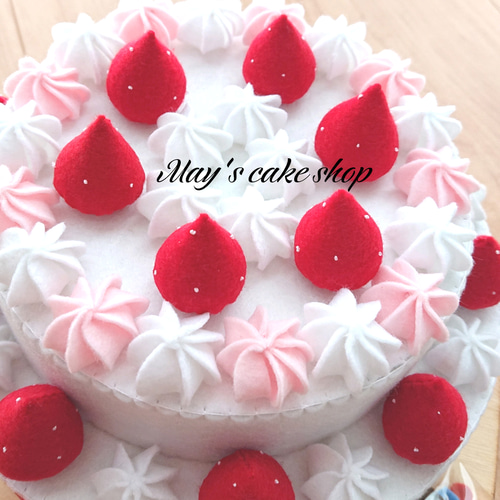 くるみ　お誕生会ケーキ(フェルト) フェルトケーキ お誕生日ケーキ アニバーサリー バースデー 雑貨