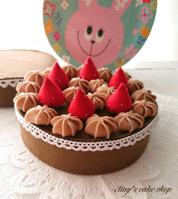 くるみ　お誕生会ケーキ(フェルト) 特大ホールケーキ フェルトケーキ お誕生日ケーキ - MAY-9253'S