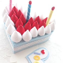 ★受注製作★百日祝いケーキ  お食い初めケーキ ハートケーキ 8枚目の画像