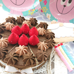 チョコレートケーキ  チョコホールケーキ バースデーケーキ  フェルトままごと  X'masケーキ 6枚目の画像