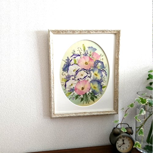 押し花絵エレガント