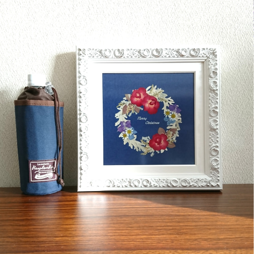 送料無料】押し花アート・ホワイトリーフが美しい ＊シロタエギクの