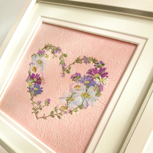 ハーブ押し花額