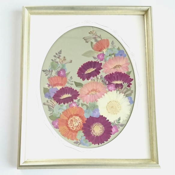 超美品！原画　最高級プラチナ箔を押したピンクと紫の薔薇　箔押し　アクリル画　絵画 クリアファイルプレゼント！押し花アート。ピンクと紫の珍しい