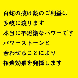 最強コンビ！白蛇脱殻&天然石のお守り 3枚目の画像